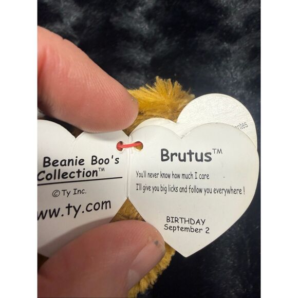 Bundle of 2 New With Tags Beanie Boos- Pink Giraffe and Brutus Dog! - Picture 7 of 7